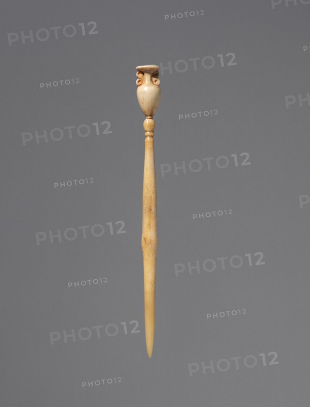 Hairpin, 400s BC. Greece, 5th Century BC. Ivory; overall: 13.3 cm (5 1/4 in.).