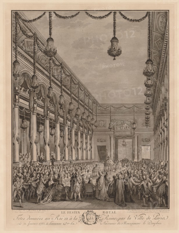 The Royal Banquet, 1782. Jean-Michel the Younger Moreau (French, 1741-1814). Engraving
