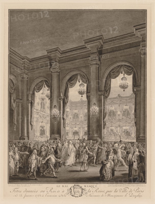 The Masked Ball, 1782. Jean-Michel the Younger Moreau (French, 1741-1814). Engraving