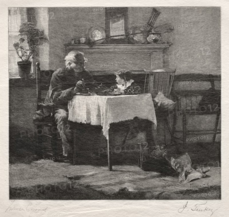 Exchanging Confidences, 1887. John Tinkey (American, 1940-1901). Wood engraving