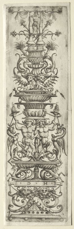 Ornament Fillet with Candelabre-Ornament. Daniel I Hopfer (German, c. 1470-1536). Etching
