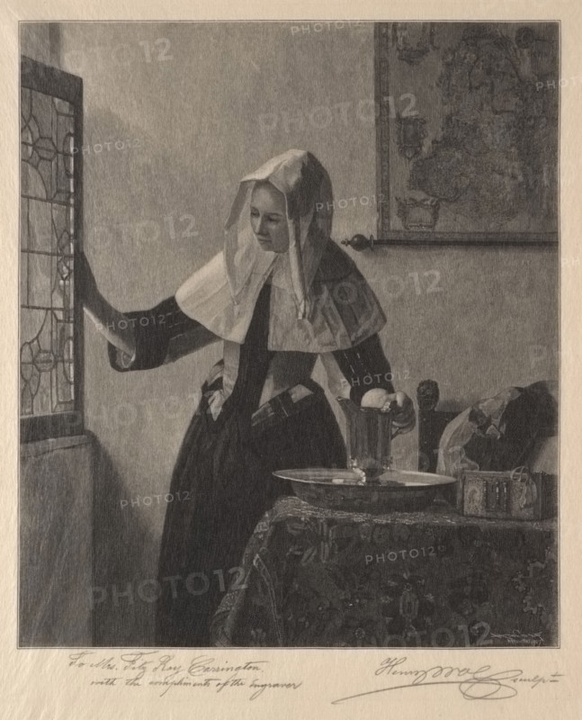 Young Woman at a Window, 1907. Henry Wolf (American, 1852-1916). Wood engraving
