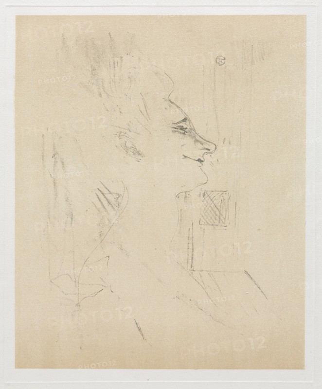 Yvette Guilbert Intoxicated, 1898. Henri de Toulouse-Lautrec (French, 1864-1901). Lithograph
