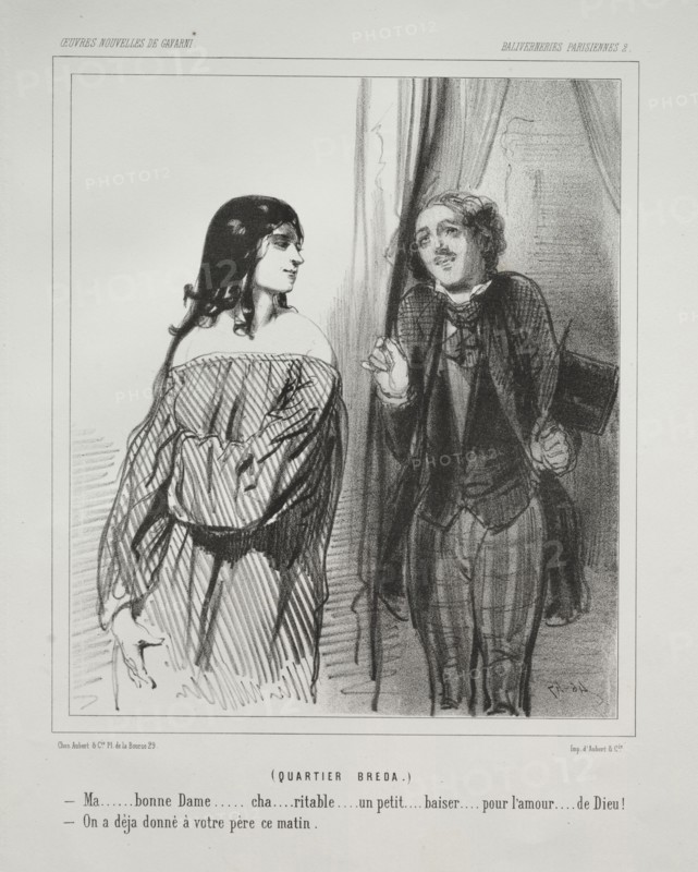 Baliverneries Parisiennes. Paul Gavarni (French, 1804-1866). Lithograph