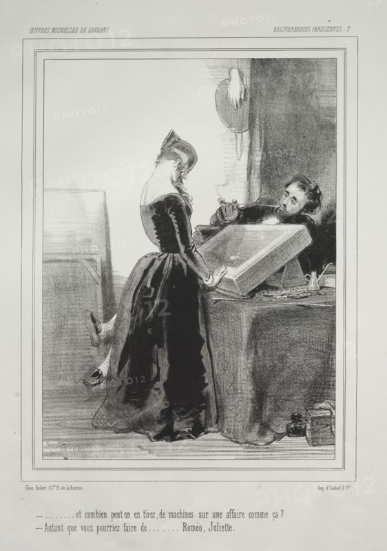 Baliverneries Parisiennes. Paul Gavarni (French, 1804-1866). Lithograph