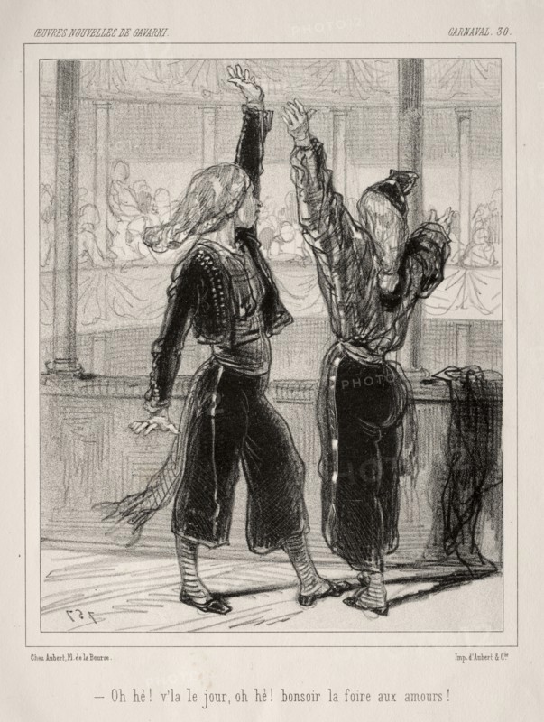 Carnaval. Paul Gavarni (French, 1804-1866). Lithograph