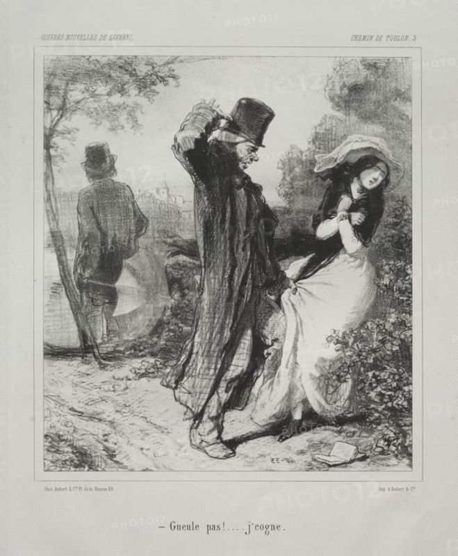 Chemin de Toulon. Paul Gavarni (French, 1804-1866). Lithograph