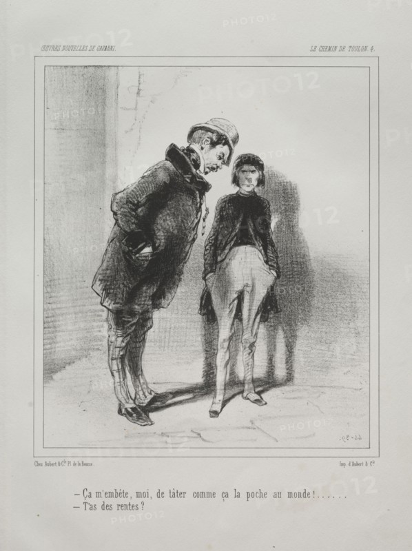 Chemin de Toulon. Paul Gavarni (French, 1804-1866). Lithograph