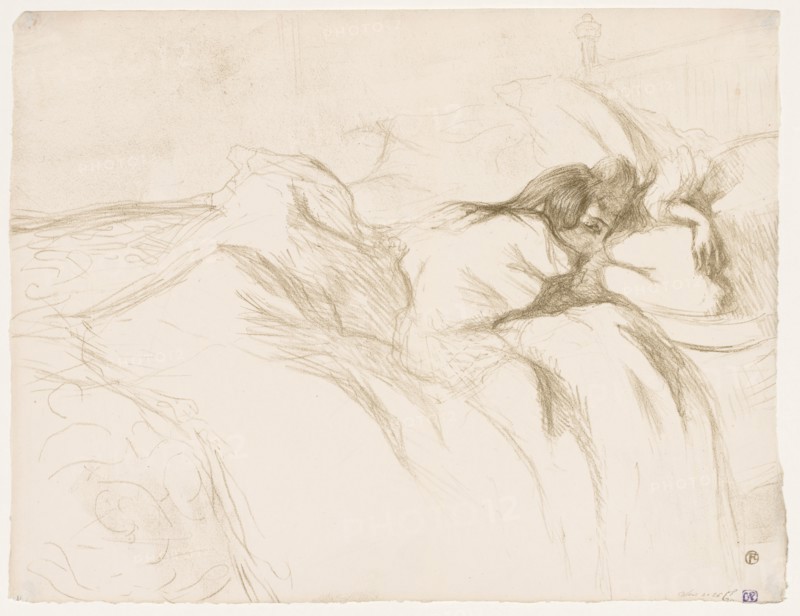 Elles: Woman Sleeping, 1896. Henri de Toulouse-Lautrec (French, 1864-1901). Color lithograph