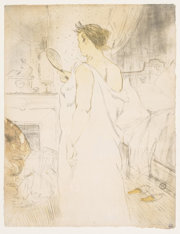 Elles: Woman with a Hand Mirror, 1896. Henri de Toulouse-Lautrec (French, 1864-1901). Color lithograph