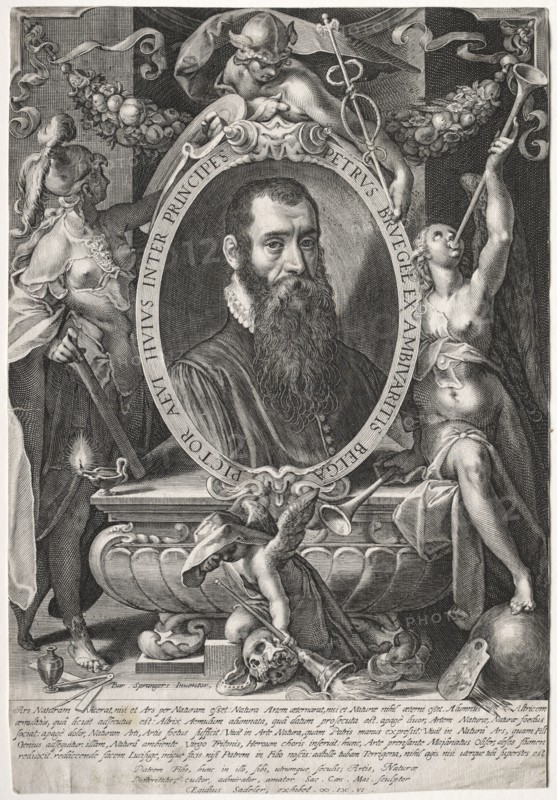 Peter Bruegel, 1606. Aegidius Sadeler (Flemish, c. 1570-1629), after Bartholomaeus Spranger (Flemish, 1546-1611). Engraving; sheet: 30.1 x 20.4 cm (11 7/8 x 8 1/16 in.)