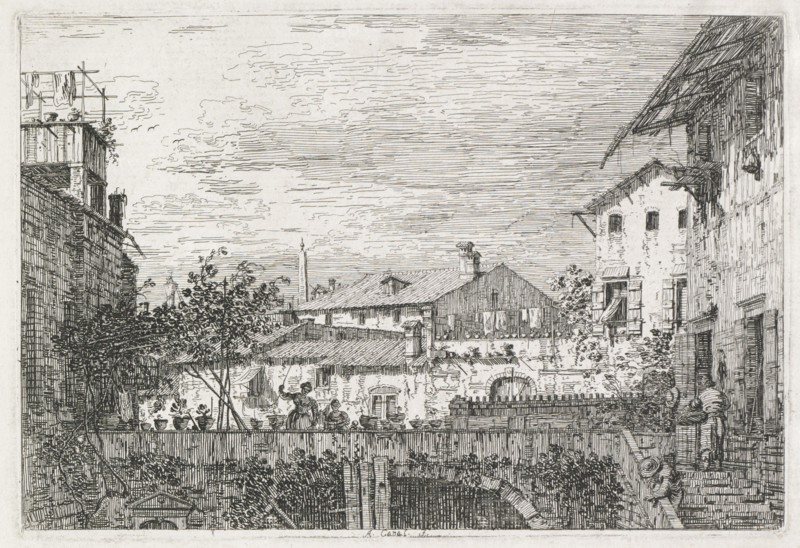 Views:  The Terrace, 1735-1746. Antonio Canaletto (Italian, 1697-1768). Etching