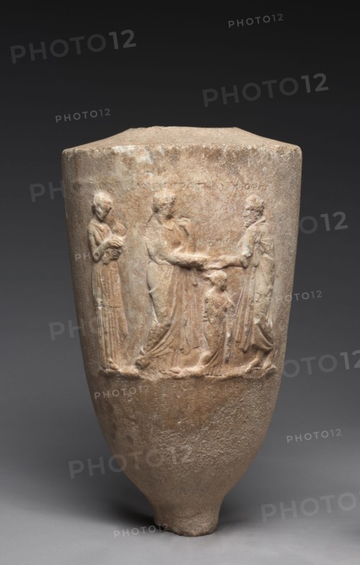 Gravestone in the Form of a Lekythos, 300s BC. Greece, Athens, 4th Century BC. Marble; overall: 53.7 cm (21 1/8 in.).