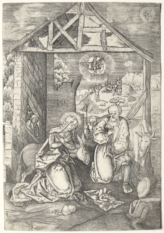 The nativity. Jacob Binck (German, 1500-1569). Engraving