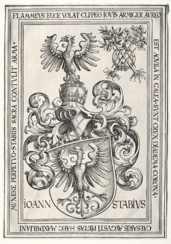 Coat of Arms of Johann Stabius. Wolf Traut (German, c. 1486-1520). Woodcut