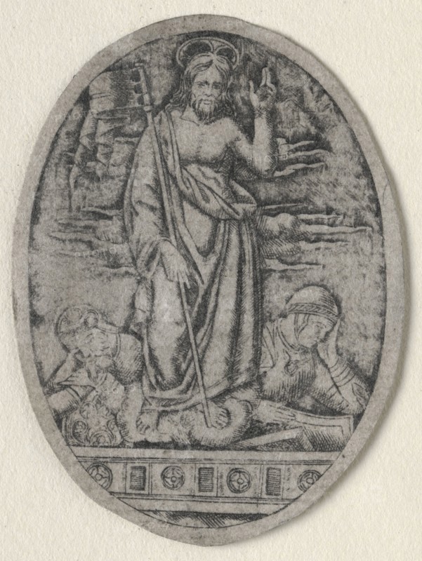 Resurrection of Christ, 1400s. Italy, 15th century. Engraving - Niello