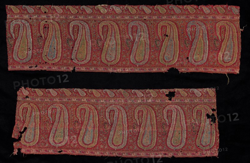Border of a Shawl, 1800s. India, Punjab, 19th century. Tapestry twill; wool; overall: 18.5 x 64.8 cm (7 5/16 x 25 1/2 in.)