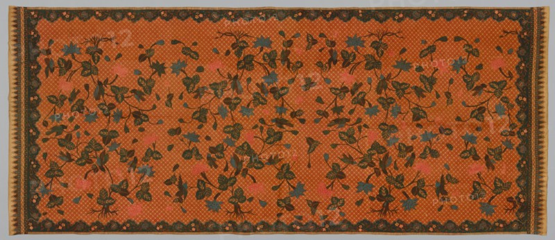 Waist Cloth, 1800s. Indonesia, Java, Samarang, 19th century. Batik; cotton; overall: 247.6 x 104.1 cm (97 1/2 x 41 in.)