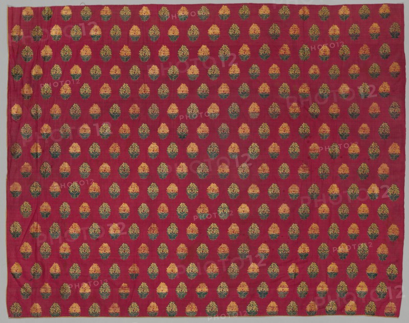 Brocade, 1700s or 1800s. India, Surat, 18th or 19th century. Brocade, "himru"; silk and cotton; overall: 67.3 x 81.3 cm (26 1/2 x 32 in.)