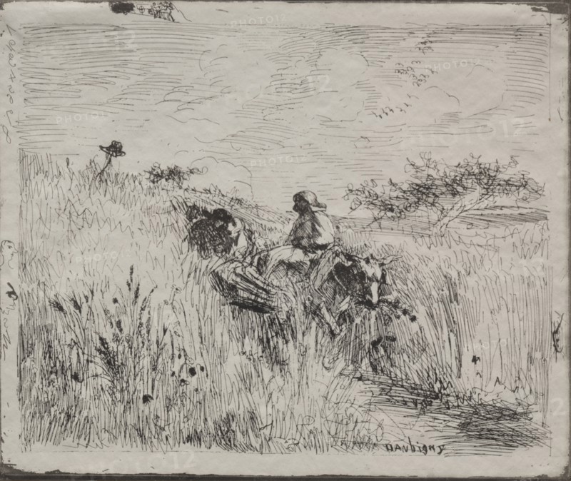 Path Through the Grain Field, original impression 1862, printed in 1921. Charles François Daubigny (French, 1817-1878). Cliché-verre; sheet: 16.8 x 20 cm (6 5/8 x 7 7/8 in.)