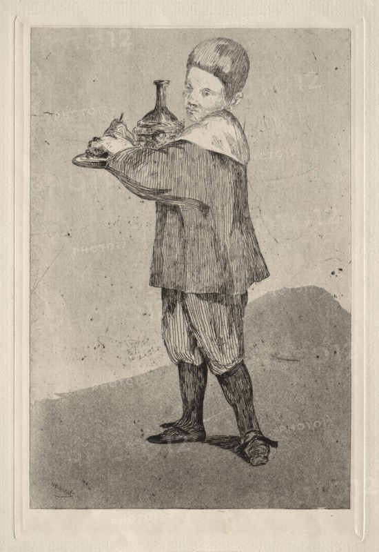 Child Carrying a Tray. Edouard Manet (French, 1832-1883). Etching and aquatint