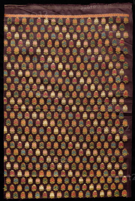Fragment, 1800s. India, 19th century. Brocade, "himru"; overall: 57.8 x 39.1 cm (22 3/4 x 15 3/8 in.).