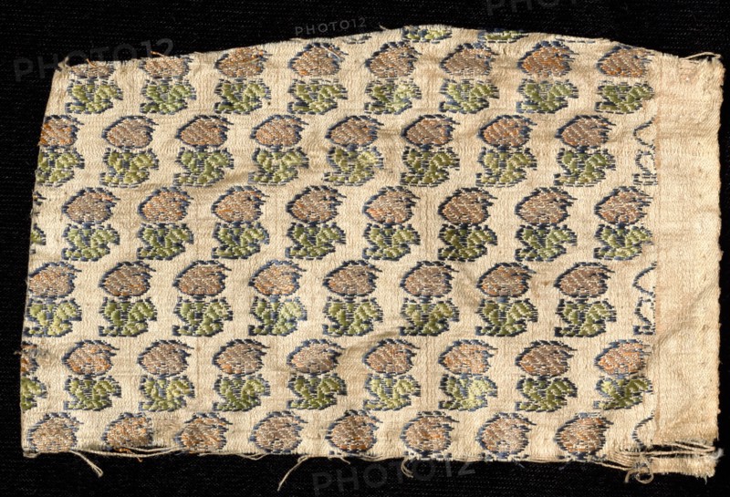 Fragment, 1800s. India, 19th century. Brocade; silk and metal; overall: 8.3 x 13.3 cm (3 1/4 x 5 1/4 in.)