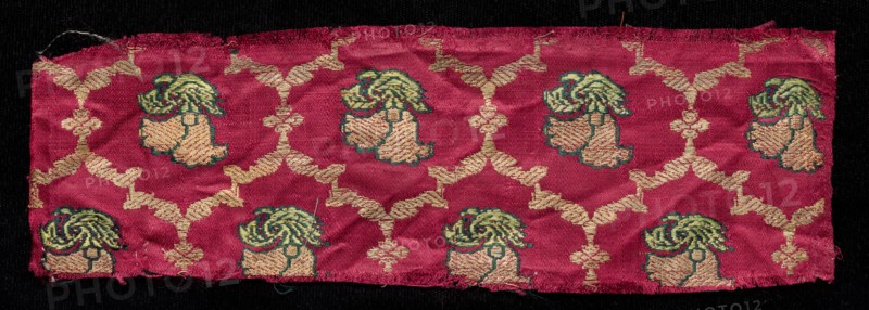 Fragment, 1800s. India, Gulbarga ?, 19th century. Brocade; silk and metal; overall: 6.4 x 21.6 cm (2 1/2 x 8 1/2 in.)