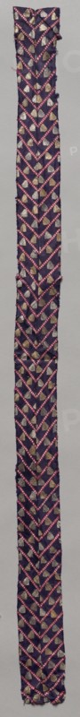 Fragment, 1800s. India, 19th century. Brocade; silk and metal; overall: 96.5 x 5.7 cm (38 x 2 1/4 in.)