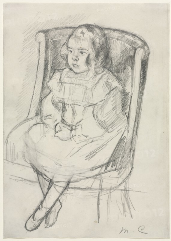 Simone Seated, c. 1903. Mary Cassatt (American, 1844-1926). Graphite; sheet: 22 x 15.7 cm (8 11/16 x 6 3/16 in.).