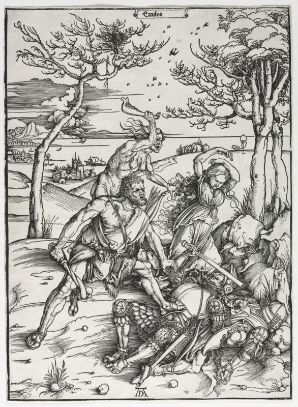 Hercules, c. 1496-1497. Albrecht Dürer (German, 1471-1528). Woodcut; platemark: 39.1 x 28.5 cm (15 3/8 x 11 1/4 in.)