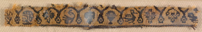 Fragment, Sleeve Ornament from a Tunic, 500s - early 600s. Egypt, Byzantine period, 6th-early 7th century. Tapestry (probably originally inwoven in tabby ground); wool; overall: 2.5 x 16 cm (1 x 6 5/16 in.)