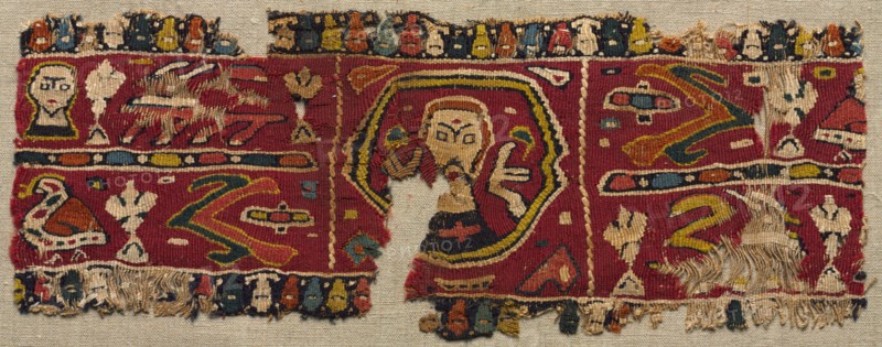 Sleeve Band from a Tunic, late 700s - early 800s. Egypt, Abbasid period, late 8th - early 9th century. Tapestry; wool and linen; overall: 12.1 x 34 cm (4 3/4 x 13 3/8 in.)