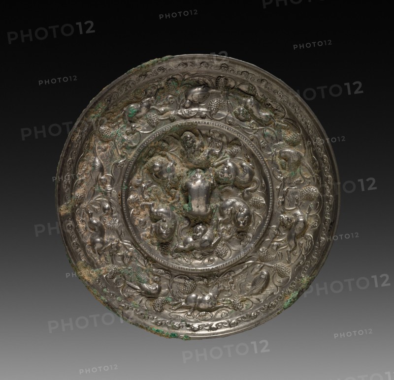 Mirror, 618-907. China, Tang dynasty (618-907). Bronze; diameter: 21 cm (8 1/4 in.).