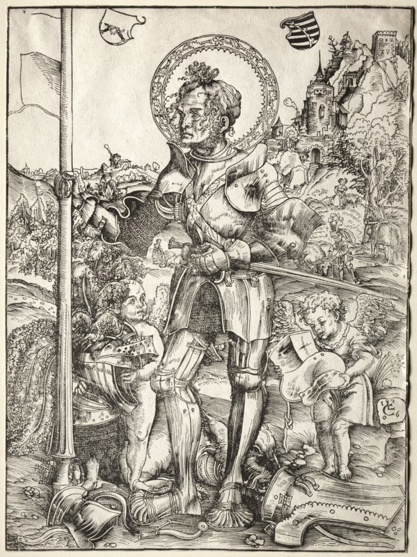 Saint George Standing, 1506. Lucas Cranach (German, 1472-1553). Woodcut