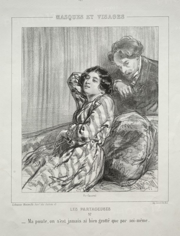 Les Partageuses. Paul Gavarni (French, 1804-1866). Lithograph