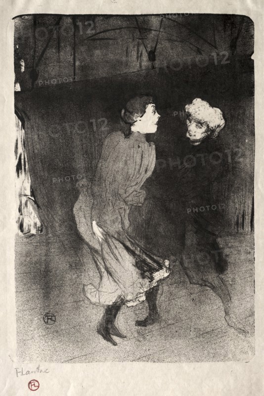 Emilienne d'Alecon and Mariquita of the Follies-Bergère, 1893. Henri de Toulouse-Lautrec (French, 1864-1901). Lithograph