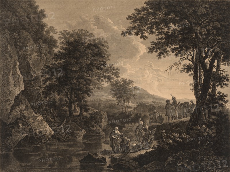 Philip Baptising the Eunuch, 1772. John Browne (British, 1741-1801). Engraving