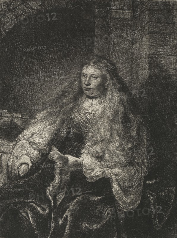 The Great Jewish Bride, 1634. Rembrandt van Rijn (Dutch, 1606-1669). Etching with drypoint and engraving; sheet: 23.1 x 18 cm (9 1/8 x 7 1/16 in.); platemark: 22.1 x 17 cm (8 11/16 x 6 11/16 in.)