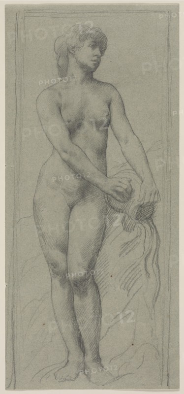 Nude Woman. Alphonse Legros (French, 1837-1911). Pencil;