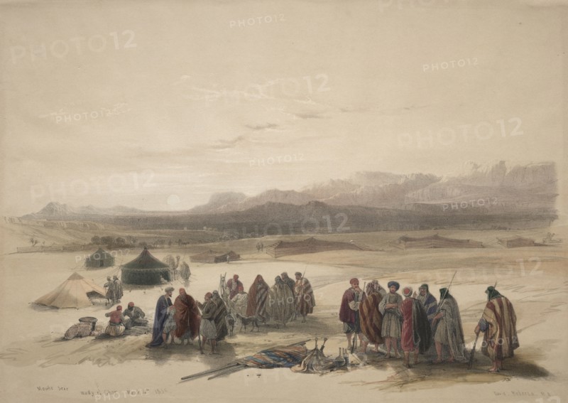 Mount Seir Wady el Chor, 1839. David Roberts (British, 1796-1864). Color lithograph