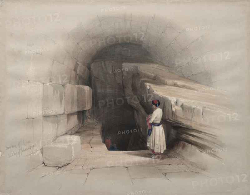 Fountain of Siloam, Valley of Jehoshaphat, 1839. David Roberts (British, 1796-1864). Color lithograph