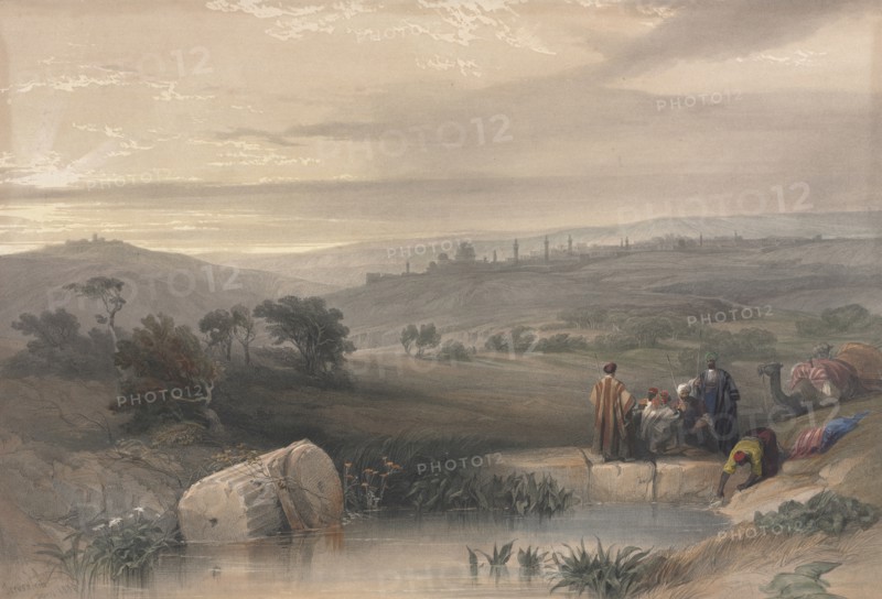 Jerusalem from the North, 1839. David Roberts (British, 1796-1864). Color lithograph