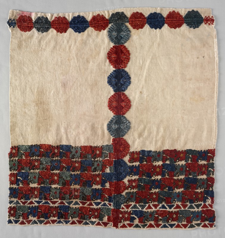 Sleeve, 1700s. Greece, Dodecanese Islands, 18th century. Embroidery: silk on cotton tabby ground; overall: 53.4 x 49 cm (21 x 19 5/16 in.)