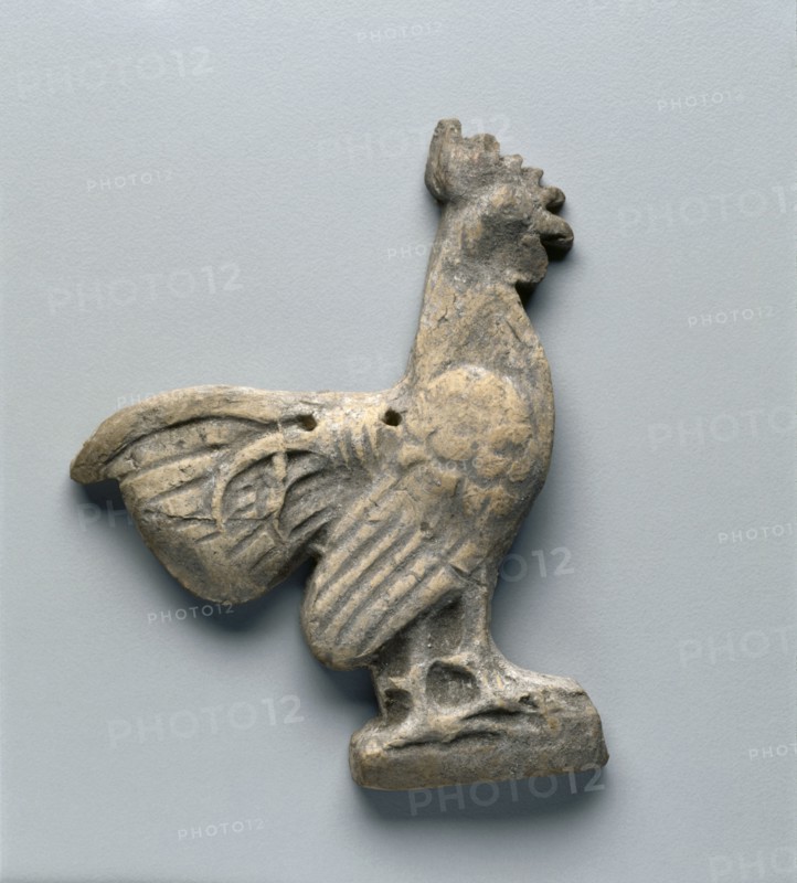 Cock, 500s BC. Greece, 6th Century BC. Terracotta; overall: 9.5 cm (3 3/4 in.).