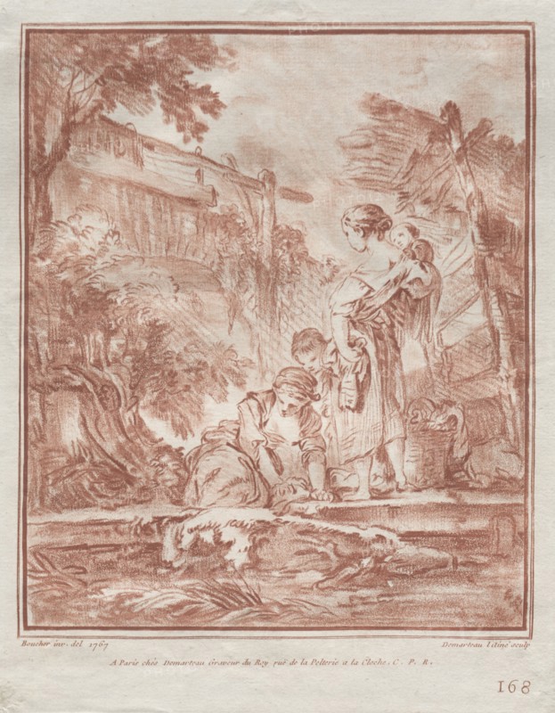The Washerwoman, 1767. Gilles Demarteau (French, 1722-1776), after François Boucher (French, 1703-1770). Crayon manner etching