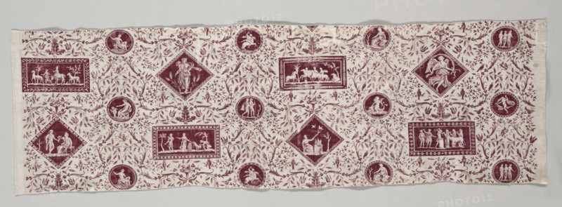 Strip of Copperplate Printed Cotton, 1795-1799. Firm of Christophe Philippe Oberkampf (French, 1738-1815). Copperplate printed cotton; overall: 30.5 x 98.4 cm (12 x 38 3/4 in.)
