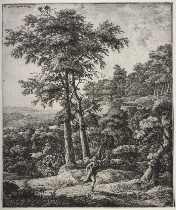 Apollo and Daphne. Anthonie Waterloo (Dutch, 1609/10-1690). Etching