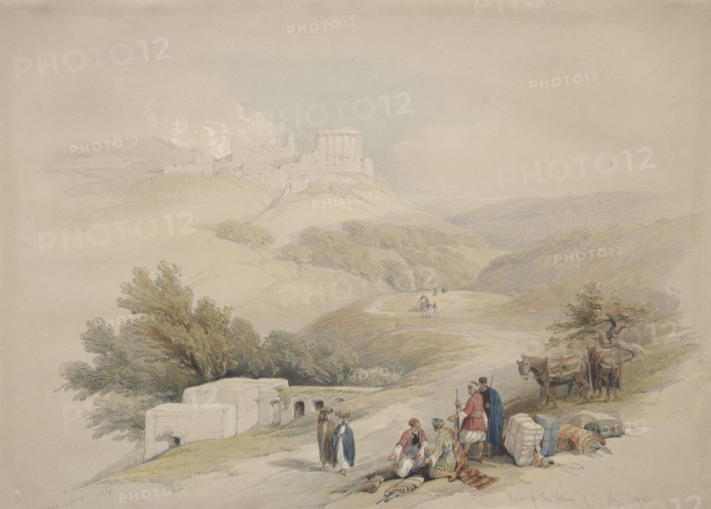 Ruins of the Church of St. John Sabaste, 1839. David Roberts (British, 1796-1864). Color lithograph