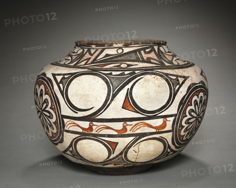 Water Jar (Olla), 1880. Southwest, Pueblo, Zuni, Post- Contact Period, 19th century. Ceramic; overall: 27.5 x 36 cm (10 13/16 x 14 3/16 in.).
